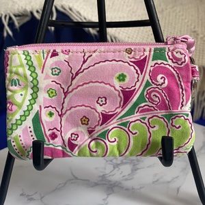 Vera Bradley Pinwheel Pink ID Coin Wallet